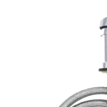 Chrome Single Handle Hairdresser Faucet High-pressure Fitting Cold And Hot Water Hoses Complete Chrome Fitting