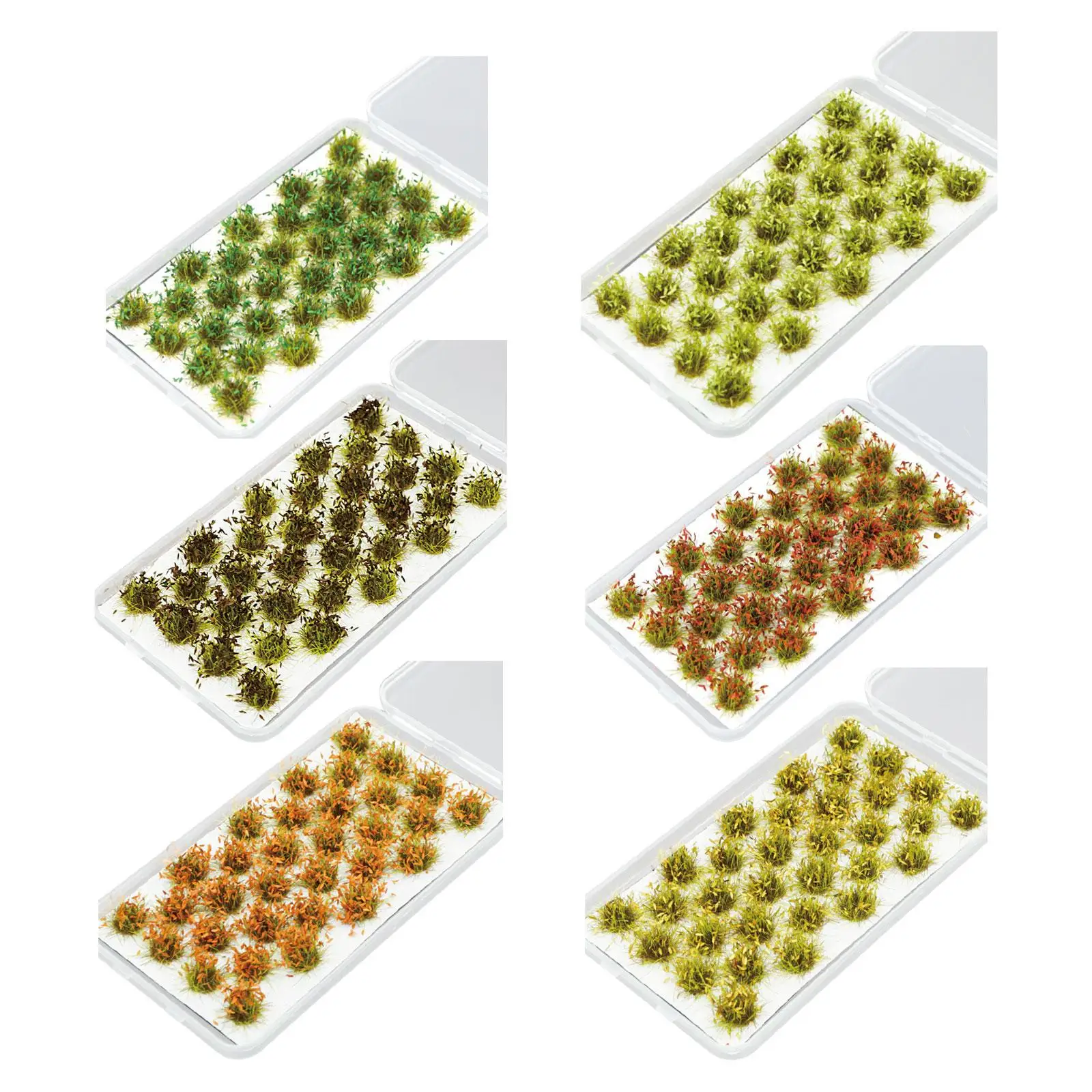 32Pcs Grass Tuft Model, Miniature Flower for Building Model Kits Decoration