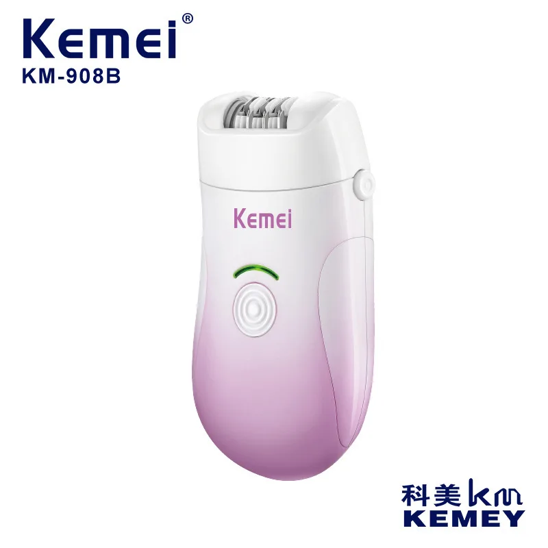 Kemei KM-908B multifunctional rechargeable 3-in-1 women's electric hair removal device, full body shaving and foot grinder