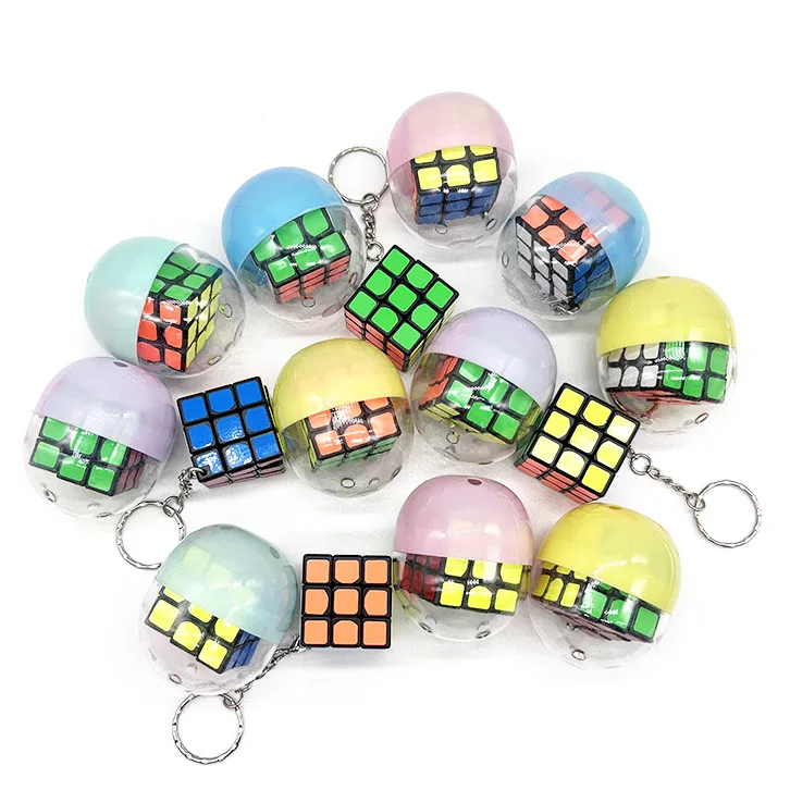 1/3/5PCS Puzzle Cube Keychain Surprise Capsule Egg Ball Educational Toy For Kids Birthday Party Favors Rewards Giveaway Gift