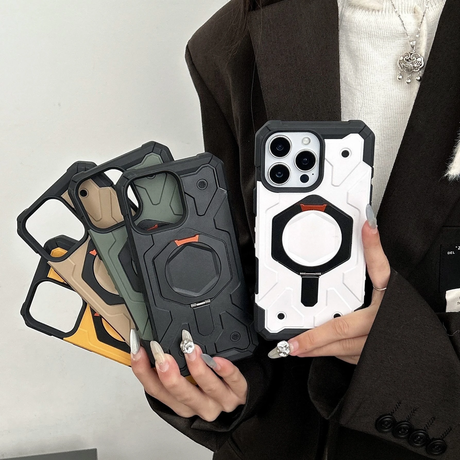 

Чехол для мобильного телефона «Приключение второго поколения» iPhone 15, магнитный кронштейн на присоске, 16plu, универсальный силиконовый чехол с защитой от падения