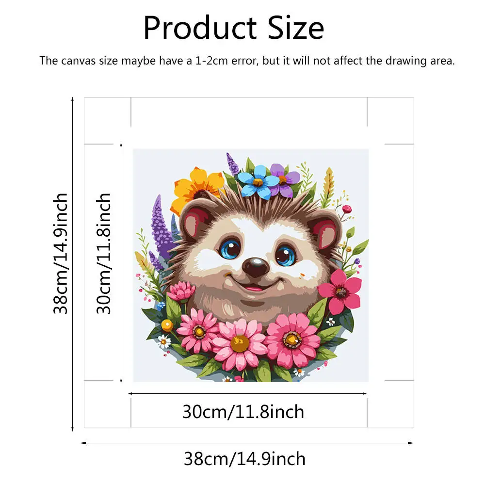 Evershine New Arrivals Hedgehog Pictures By Numbers Animal Oil Painting By Numbers On Canvas Handpainted Draw Craft DIY Gift