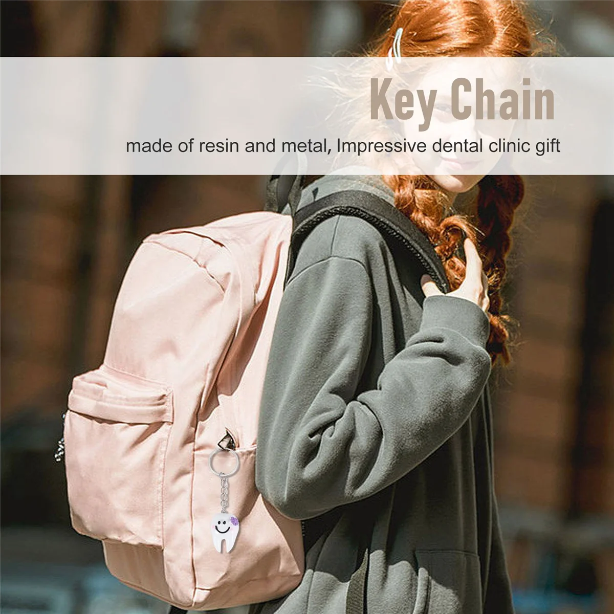 키체인 열쇠 고리, 매달림 치아 모양, 귀여운 치과 선물, 20 개
