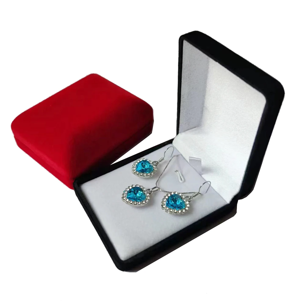 

Бархатное ожерелье, коробка для хранения ювелирных изделий, красный, черный, синий, серьги, кулон, органайзер, чехол, ожерелье на день рождения, подарочная упаковка, коробка, 10 шт.