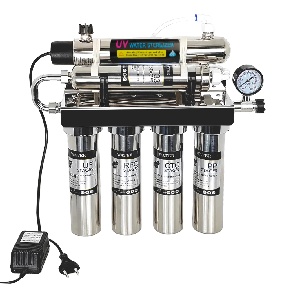 

6-ступенчатая бытовая кухня с активированным углем, ультрафильтрация мягкой воды, УФ-очиститель прямой питьевой воды, фильтр для воды
