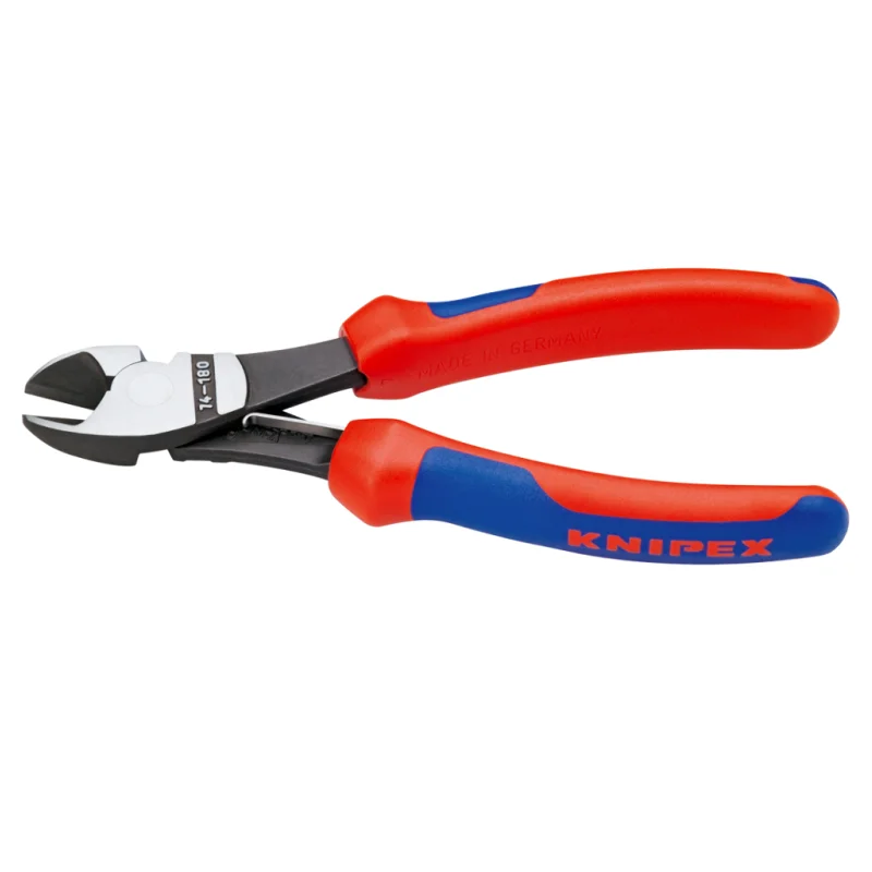 KNIPEX 74 12 180 High Leverage Diagonal Cutter Pliers 7-inch Labor-saving High Cutting Performance Plier Tools Tough and Strong