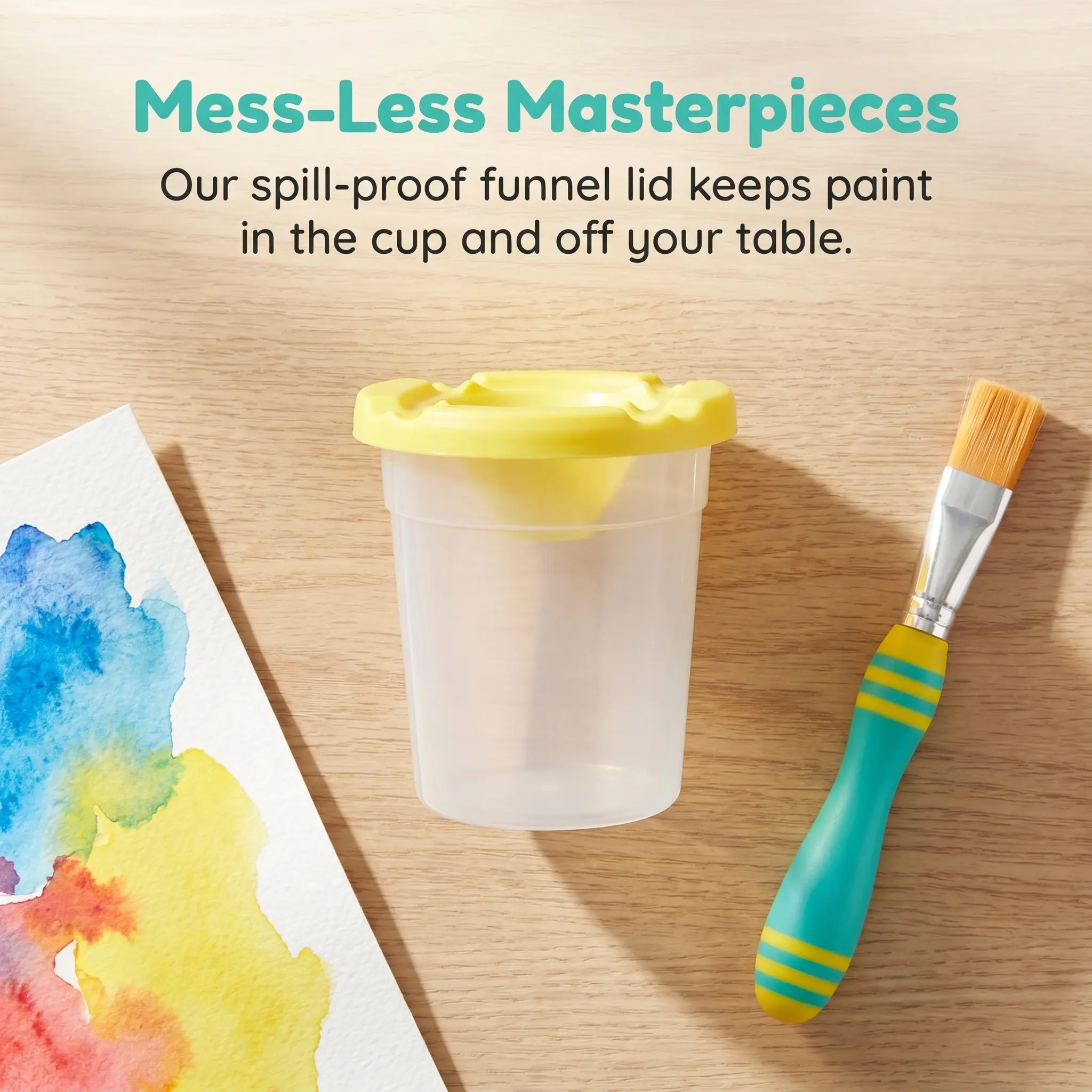 10Pcs Non Spill Paint Cups Reusable Plastic Paint Pots with Funnel Shaped Lids No Mess Water Brush Cleaning Cups for and