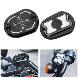 Motorcycle Front Brake Fluid Reservoir Cap Master Cylinder Cover For Harley XL 883 1200 72 48 Sportster 1200N Nightster 07-11