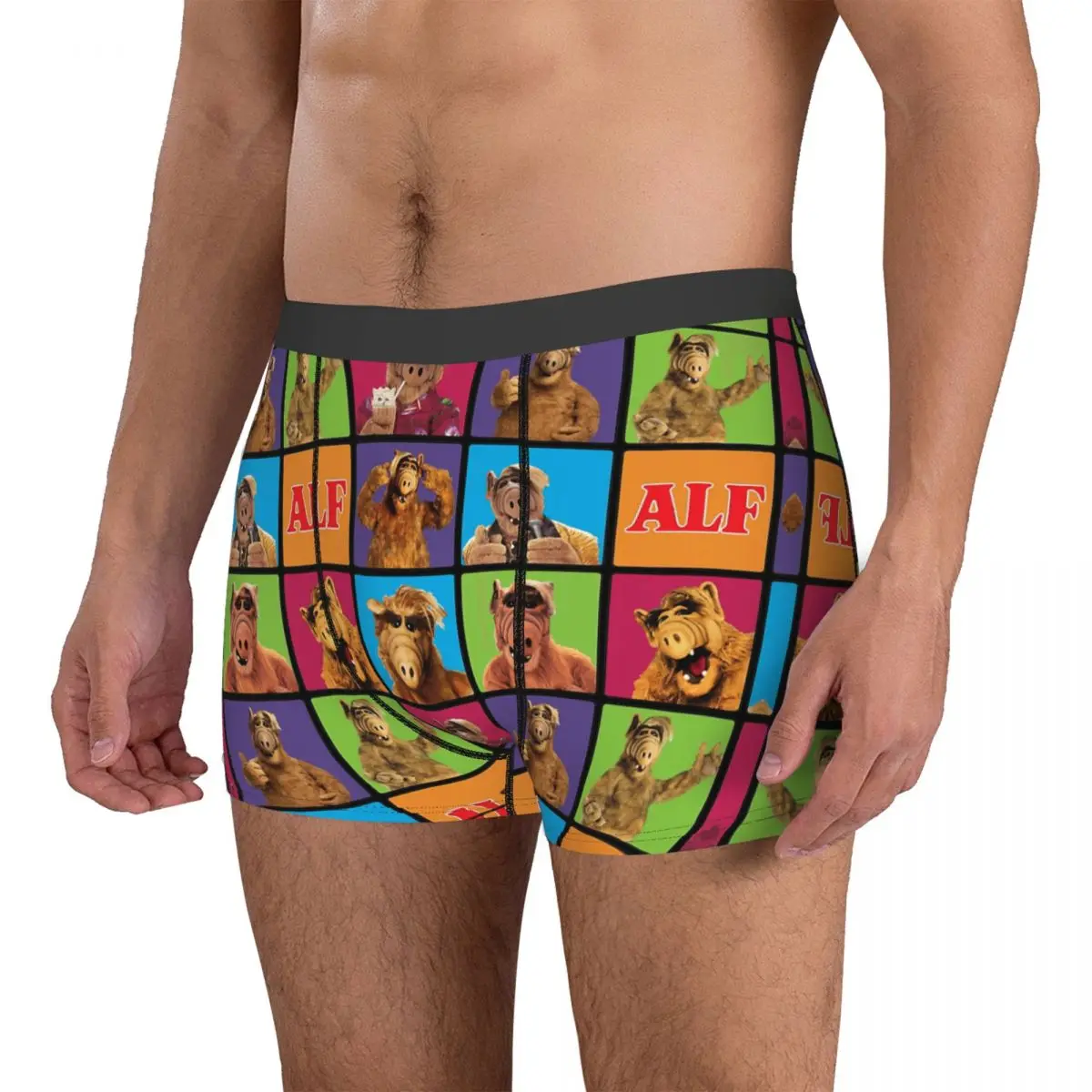 Sexy Men's Boxer Briefs Alf Squares Si Fi 9 Underclothes Summer Wearable Top Quality Funny Novelty