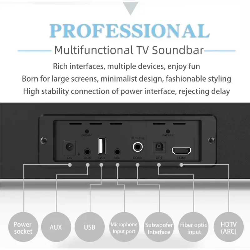 Cyboris BS-65 Movie Music News DSP Remote Control TV Speakers 2.1 channel 70W Sound Bar Soundbar Home Theatre System Subwoofers