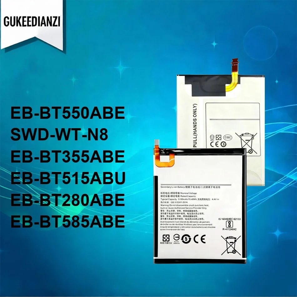 Tablet Battery For Samsung Galaxy Tab a T290 T295 7.0 8.0 9.7 10.1 2019 2016 4000-7800mAh EB-BT550ABE Swd-WT-N8 EB-BT355ABE