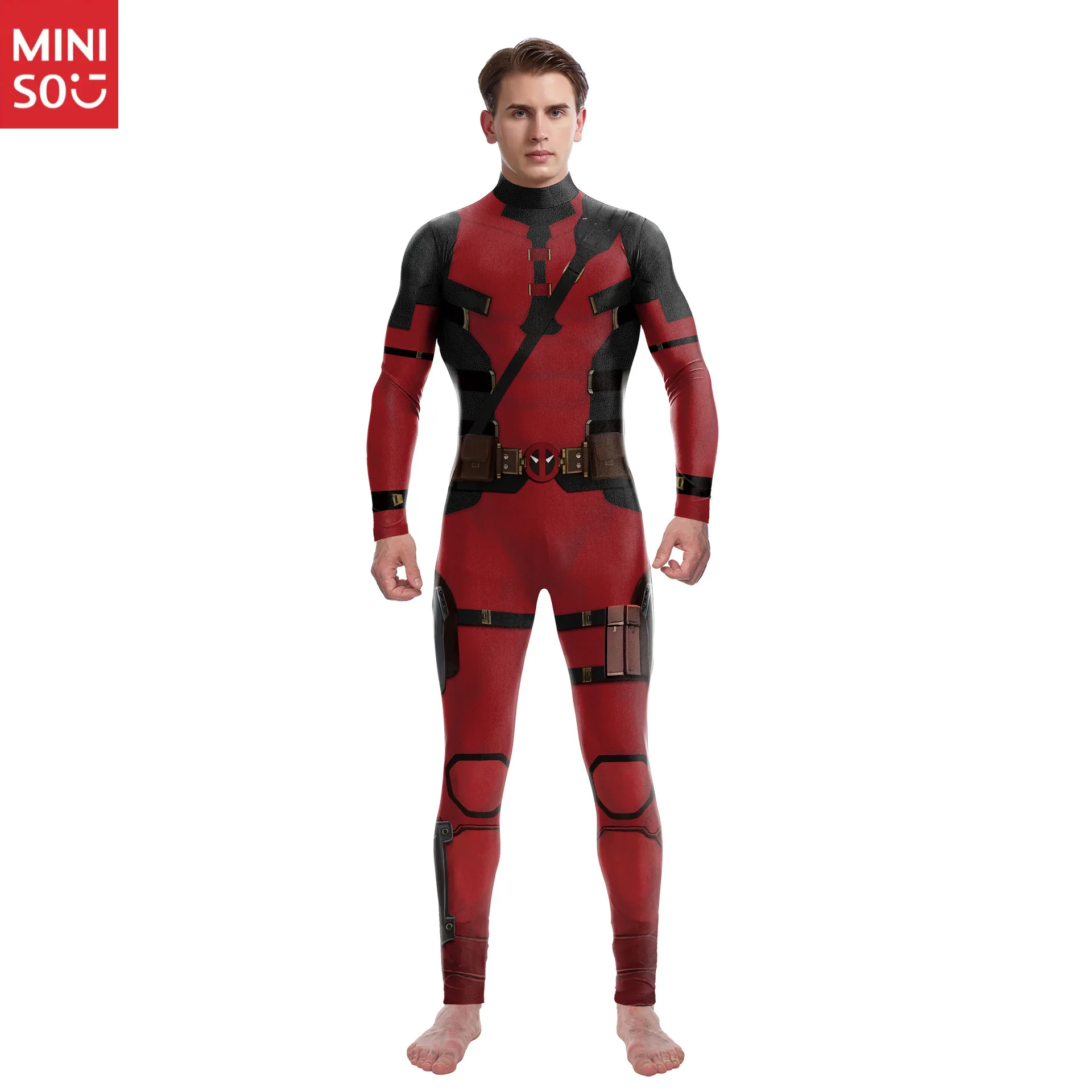 أزياء الهالوين للبالغين، أزياء مارفل، أزياء ديدبول ولفيرين للعب، بدلة نحيفة #6