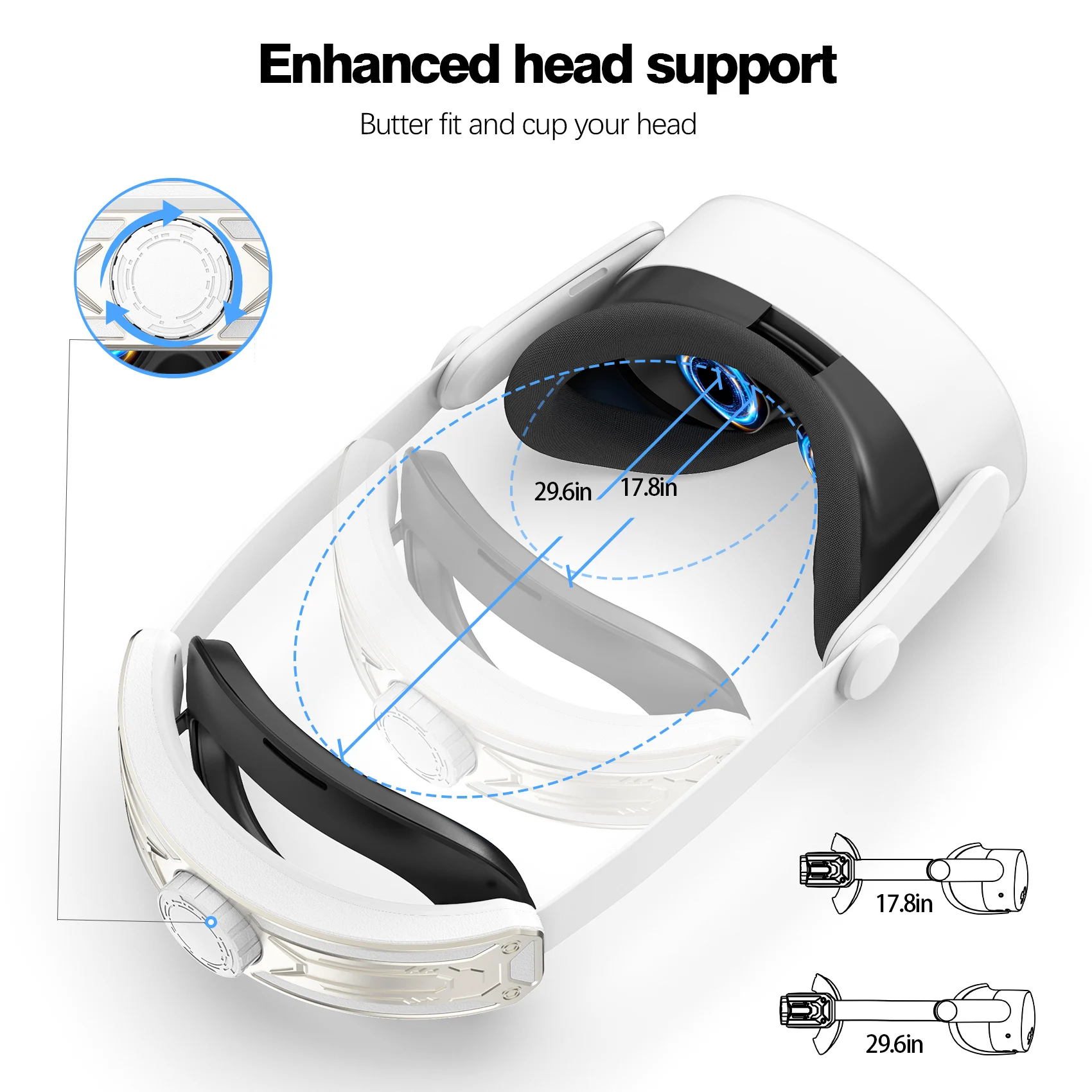 حزام رأس قابل للتعديل لنظارات ميتا كويست 3S VR أغطية الرأس قابلة للتعديل تحسين ملحقات أغطية الرأس المريحة والقابلة للاستبدال