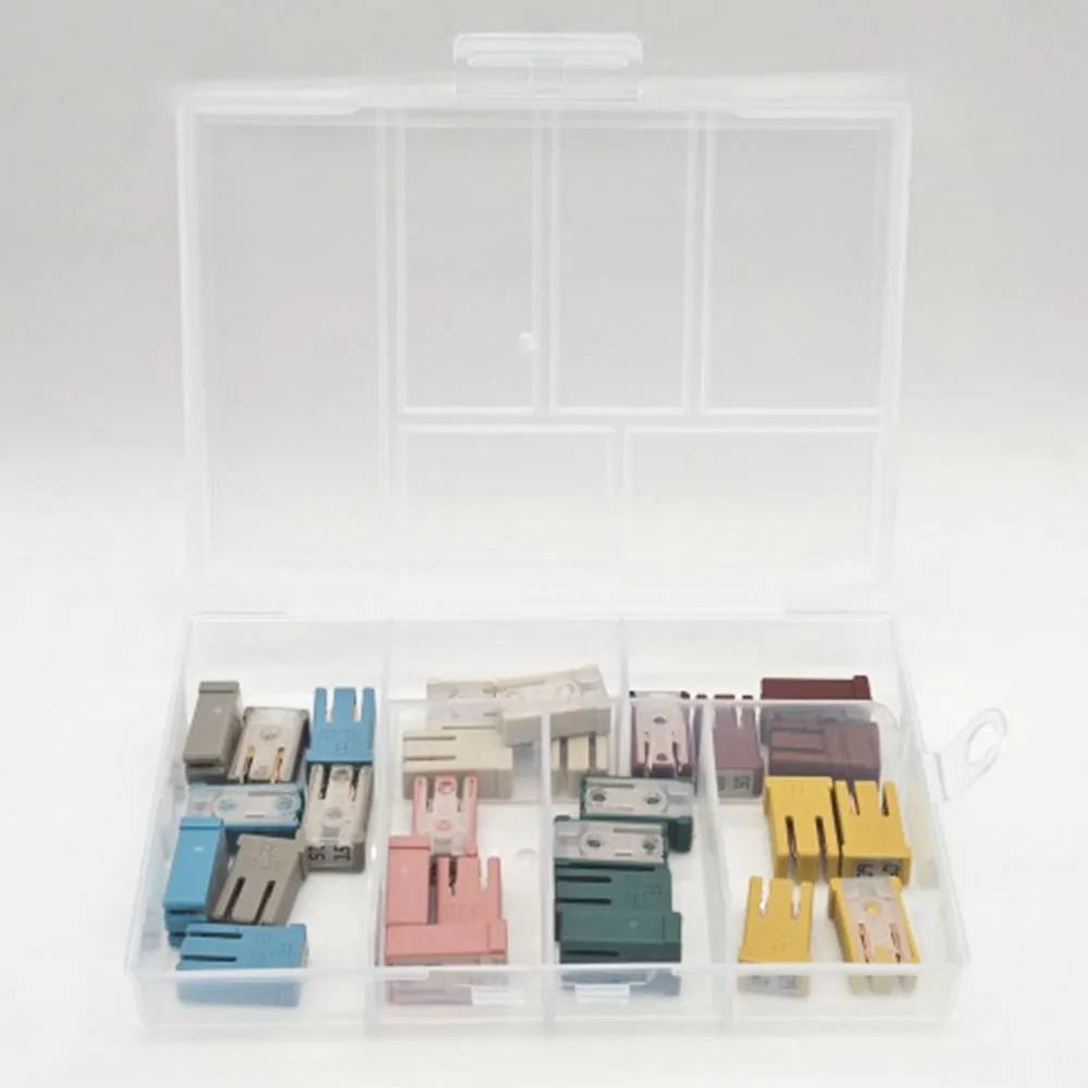 

Ассортимент предохранителей, 28 шт., комплект квадратных специальных втулок предохранителей с пластиковой коробкой, сменные аксессуары, предохранитель Mcase 15-60A