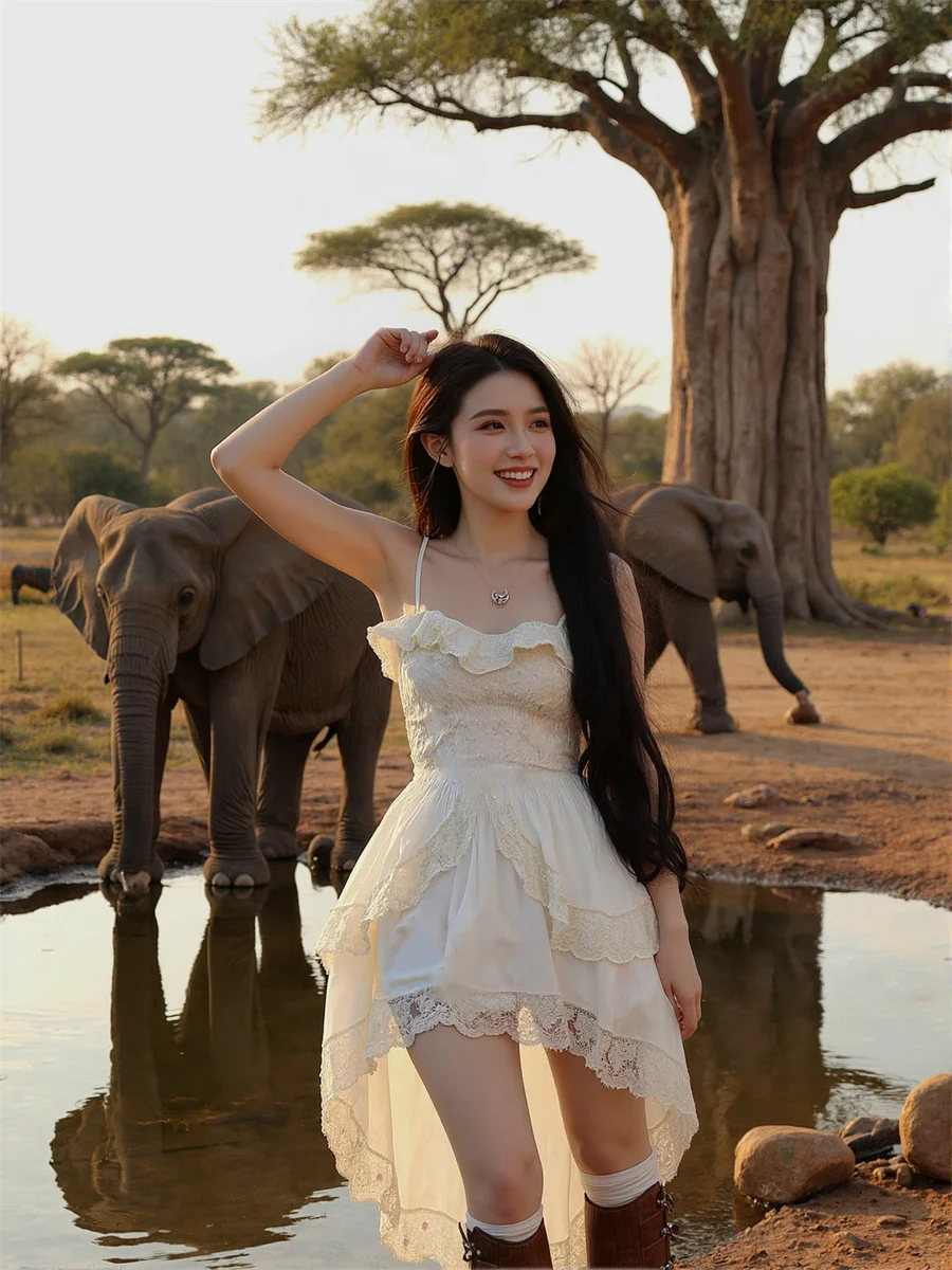 Vestido feminino linha a com cadarço e babados, botões rosa, decote em coração, zíper fino, xadrez em camadas, confortável, coquetel, princesa