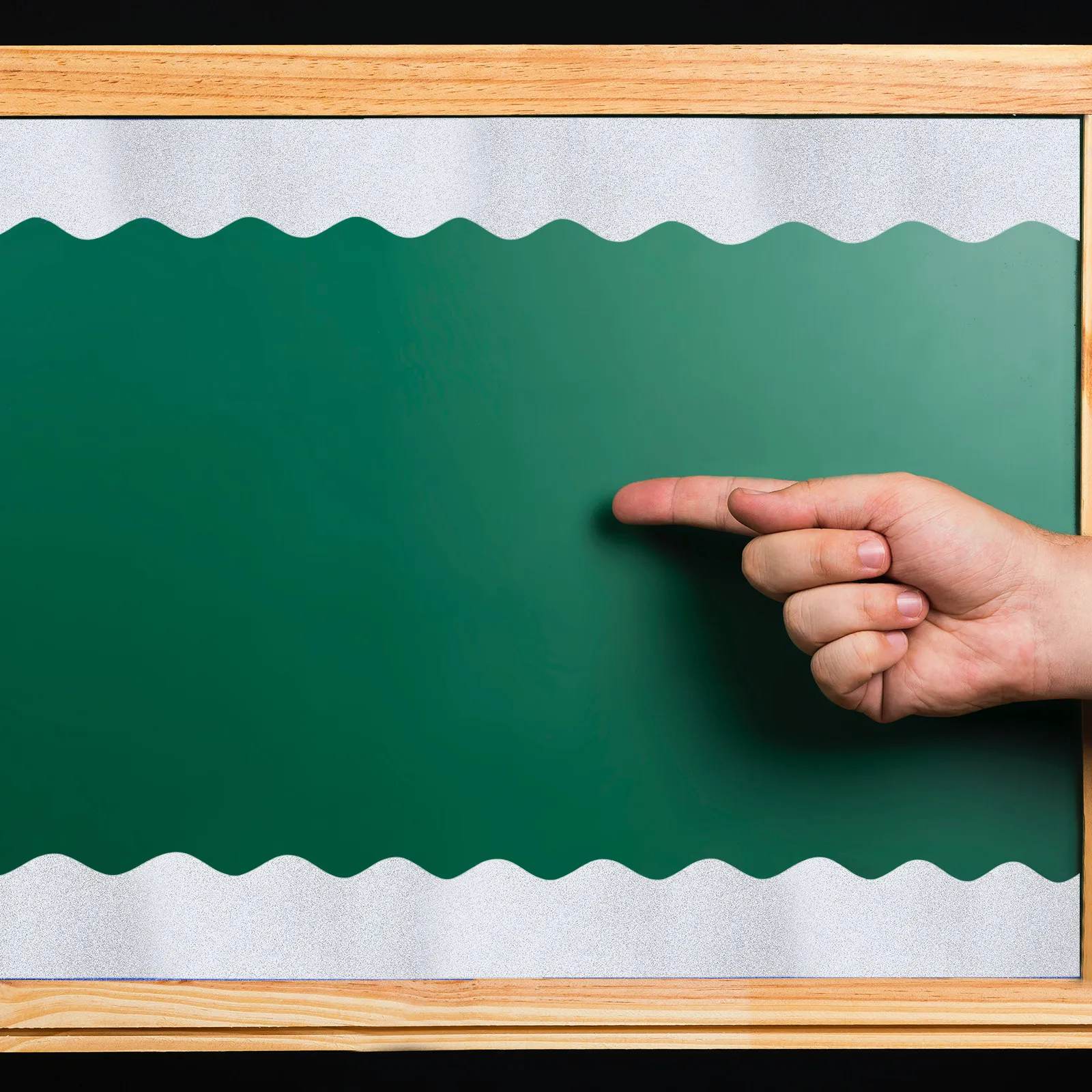 Blackboard Border Paper Roll – Non-Adhesive Glitter Classroom Bulletin Board Decor Trim