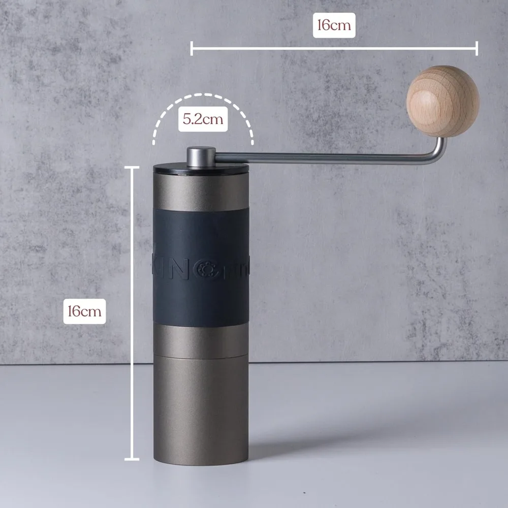 Multi-Function-Manual Hand Coffee Grinder with Straight Handle Stainless Steel Conical Burr Mill for French Espresso 20-25g Hote