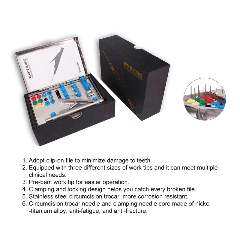 

VV Dental Endo Broken File Removal Instrument Set Endodontic Endo File Removal System Kit Root Canal File Extractor For Clinic