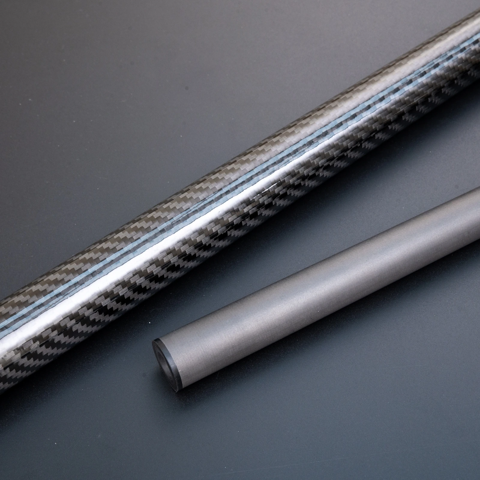 12.4mm Low Deflection Carbon Fiber Pool Cue  Multi-Layer Tip K-Wrap Butt 58