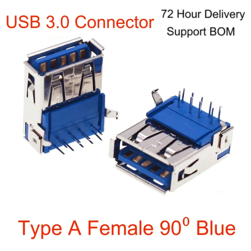 Złącze żeńskie USB 3.0 typu A Szybka transmisja danych dla zabawek elektrycznych, małych wentylatorów, port ładowania słuchawek