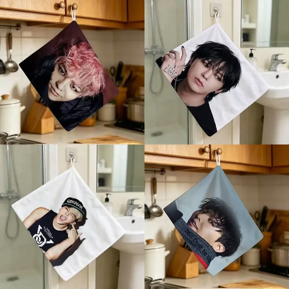 Kpop Star Pink-Hair-Dragon Anime Polyester Hanging Kitchen Hand Towel Durable Wear Resistant  Versatile Use Throughout Home