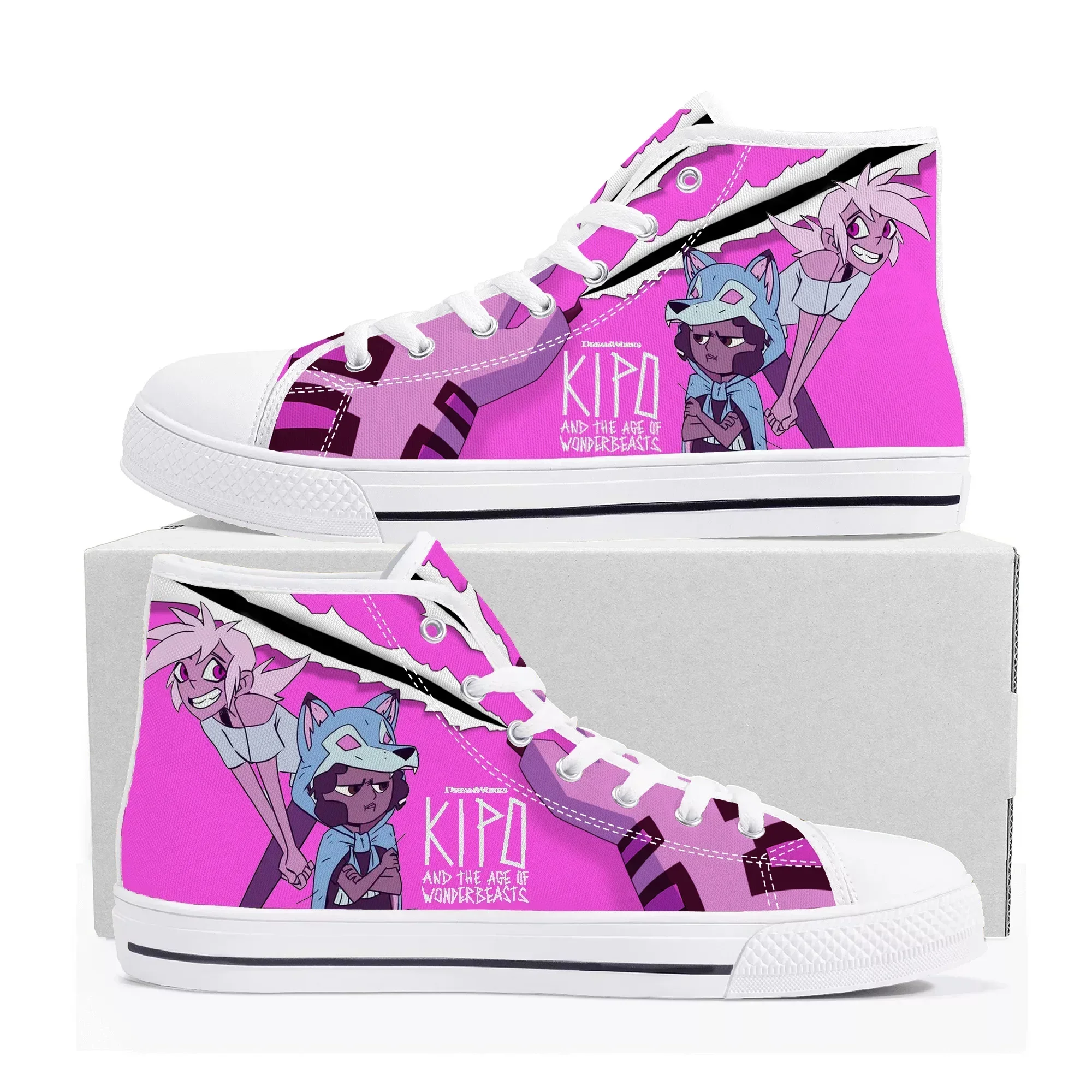 

Высокие кеды Kipo And The Age Of Wonderbeasts для мужчин, женщин и подростков, высококачественные кеды из канваса, обувь для пар в стиле манга, индивидуальный дизайн