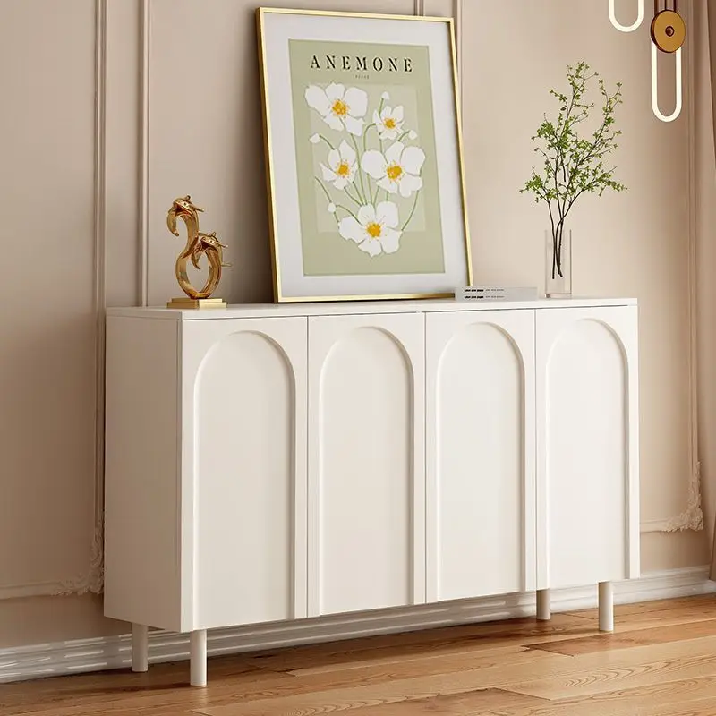 French retro home multi-function cabinet ins cream wind storage sideboard