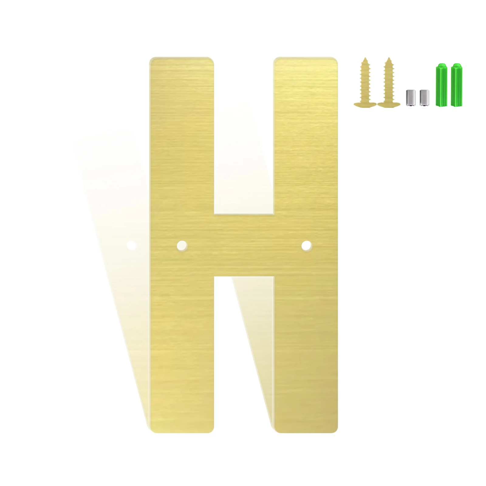 Gold Floating Stainless Steel House Number Plate 3-12inch, Outdoor Metal Address Signs, Floating House Numbers for Outside House