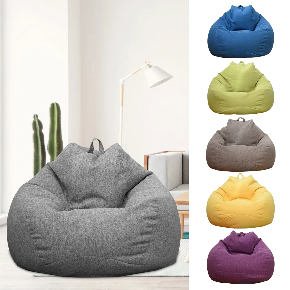 Storage Bean Bag Chair Cover (No Filler) Washable Ultra Soft Corduroy Bean Bag Cover for Organizing Toys Textile Sack Bean Bag