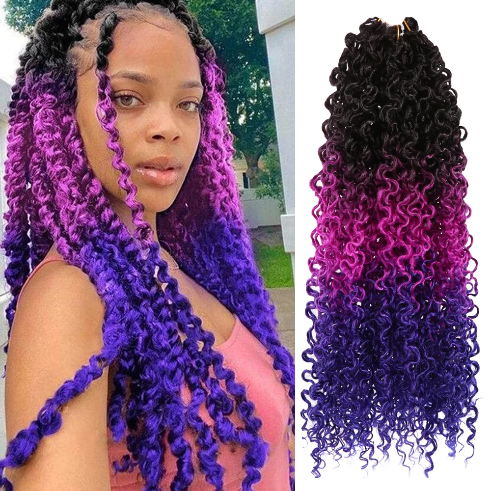 

Dansama Yanky Twist Crochet Hair Beach Curl Bohemian Crochet Braid Curly Wave Senegalese Twist Synthetic Braiding Hair