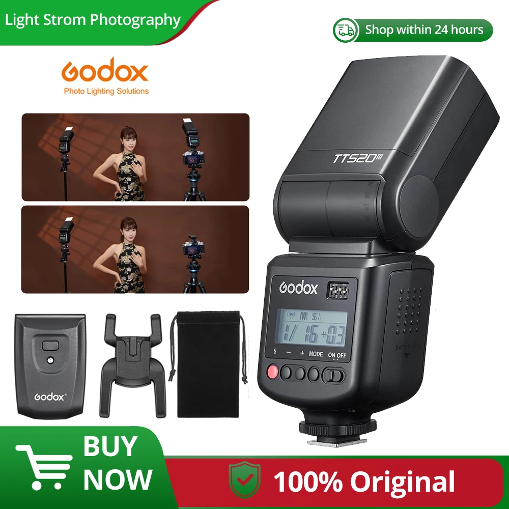 

Godox TT520III THINKLITE Universal Camera Flash Speedlite Wireless for Canon Nikon Pentax Olympus DSLR Cameras for Canon EOS 90D