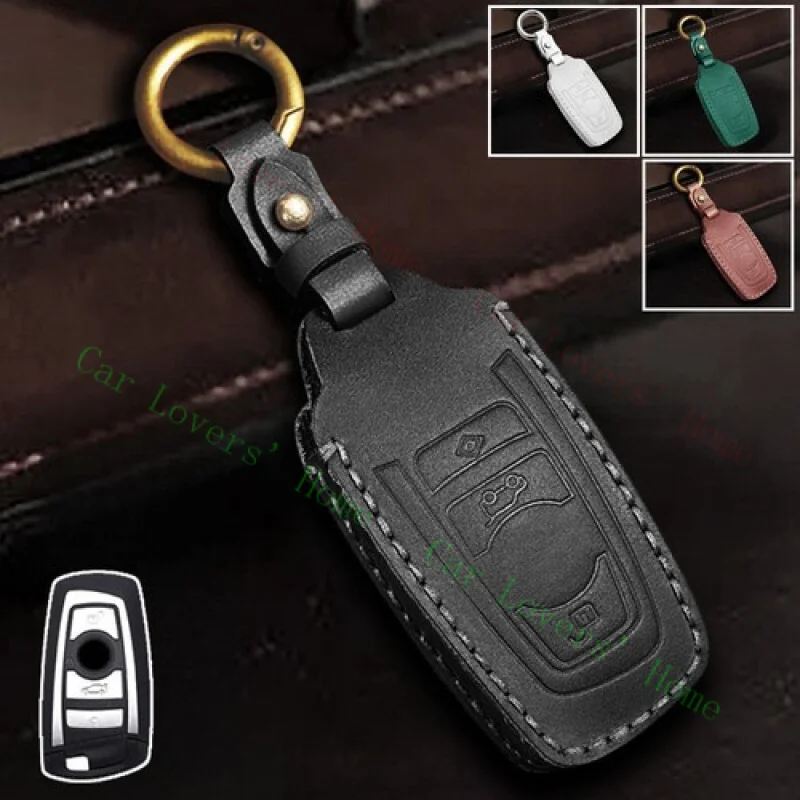 

A++Genuine Leather Car Key Fob Case Cover Bag For BMW X3 X4 X5 X6 1 2 4 5 7 F20 F30