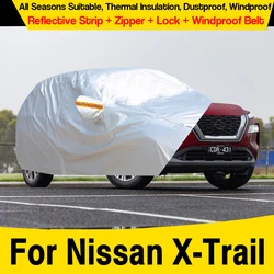 Silver Car Cover SUV Anti UV Sun Rain Snow Ice Wind Proof Cover For Nissan X-Trail Xtrail T30 T31 T32 T33 2000-2025