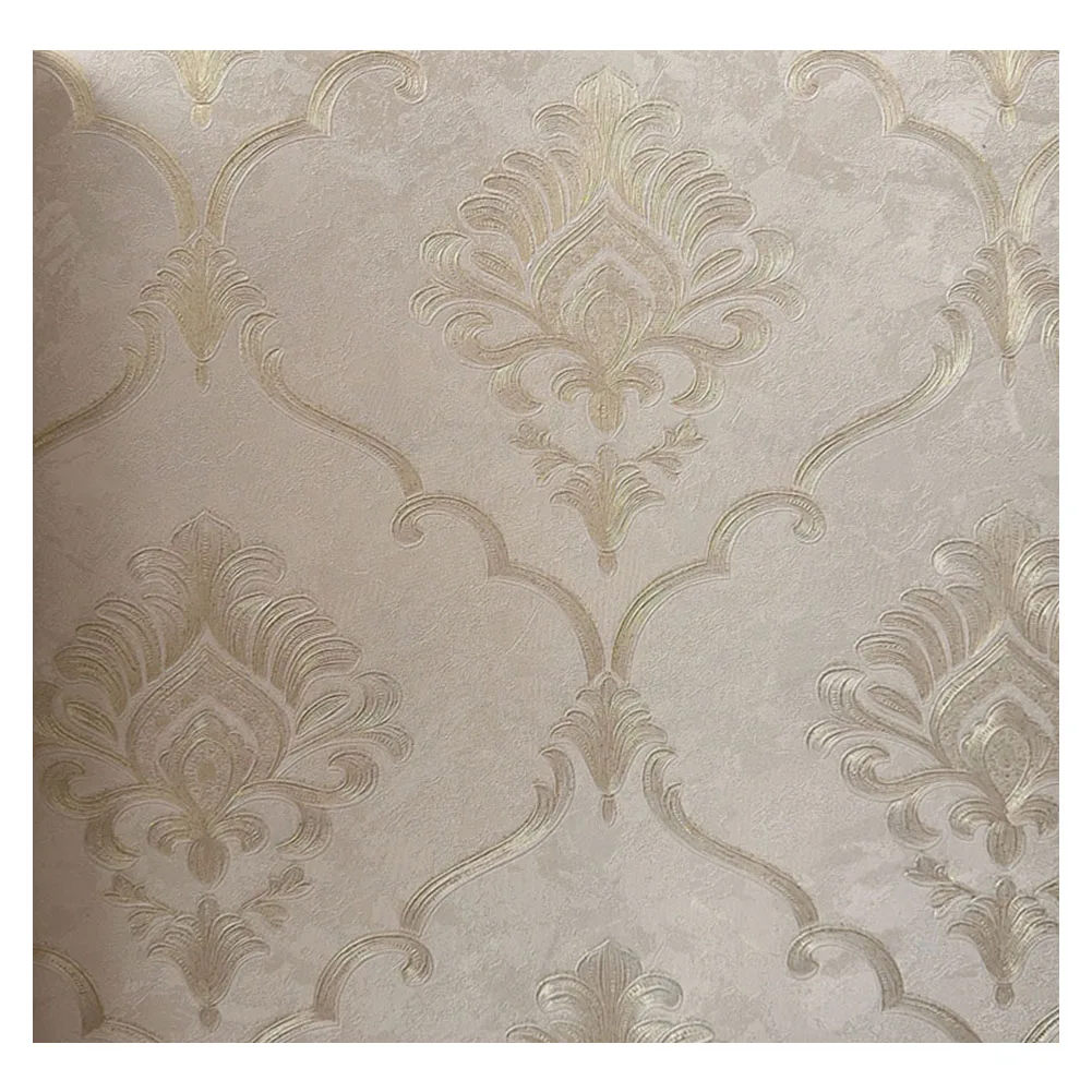Transform Your Space with Elegant Damask Wallpaper Suitable for Various Settings Including Living Rooms and Offices