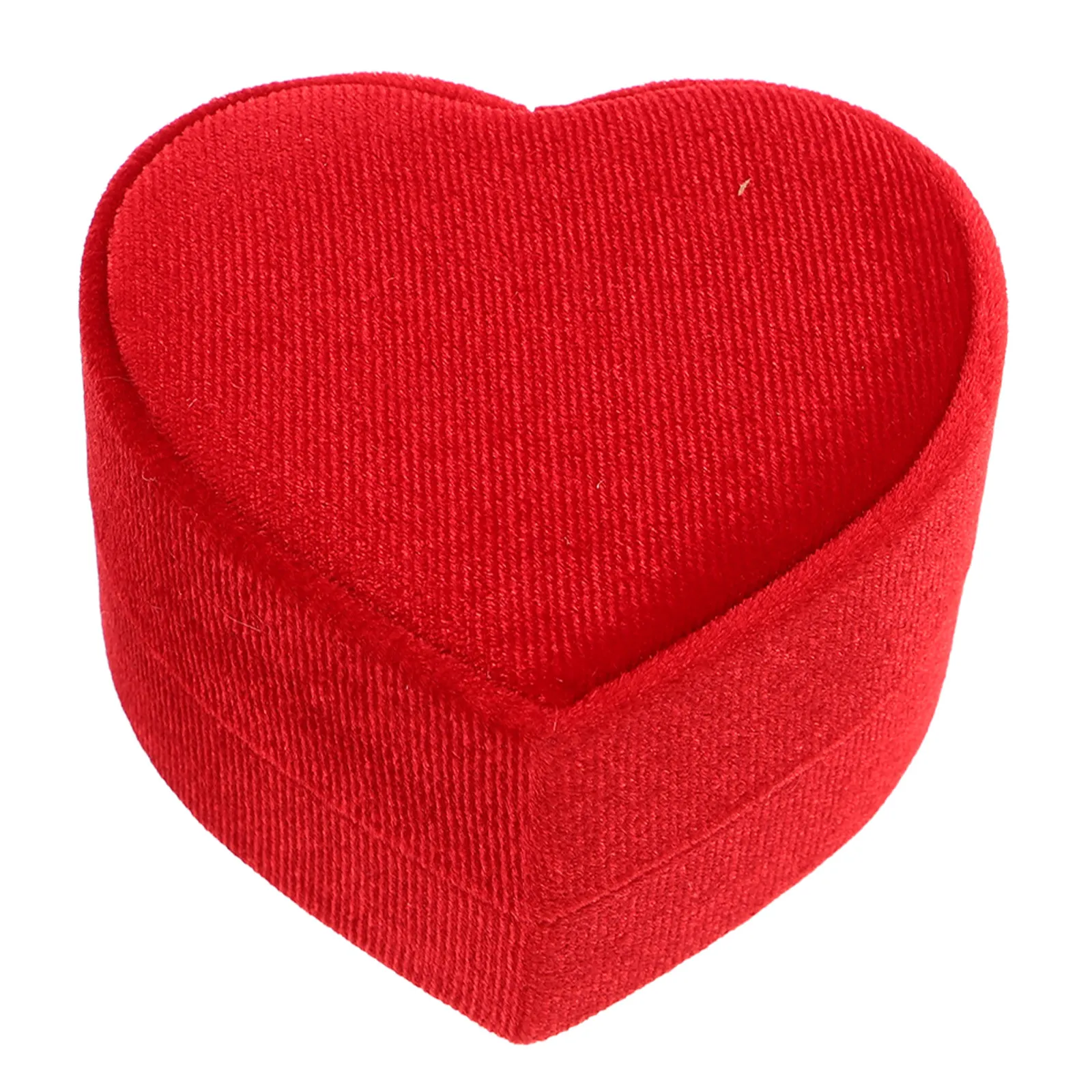 

Шкатулка для украшений в форме сердца, держатель для колец, с мягкой подкладкой, органайзер для помолвки, свадьбы, церемонии, маленькая портативная, на одно место