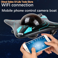 RC Boat Submarine with Camera Underwater 6CH Remote Control Wifi FPV Remote Control Boats Radio Control Toys for Boyts Kid Gifts
