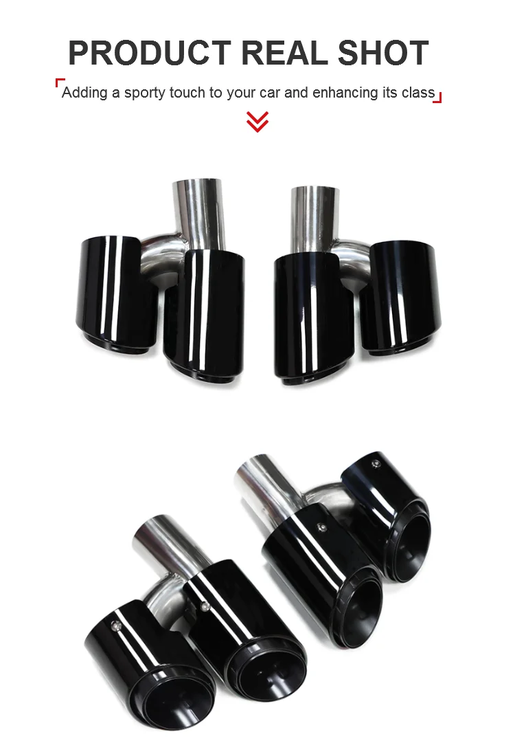 أنابيب عادم السيارة لبورشه باناميرا 970 ترقية نصائح العادم الفولاذ المقاوم للصدأ أداء نظام العادم كاتم الصوت تلميح OEM
