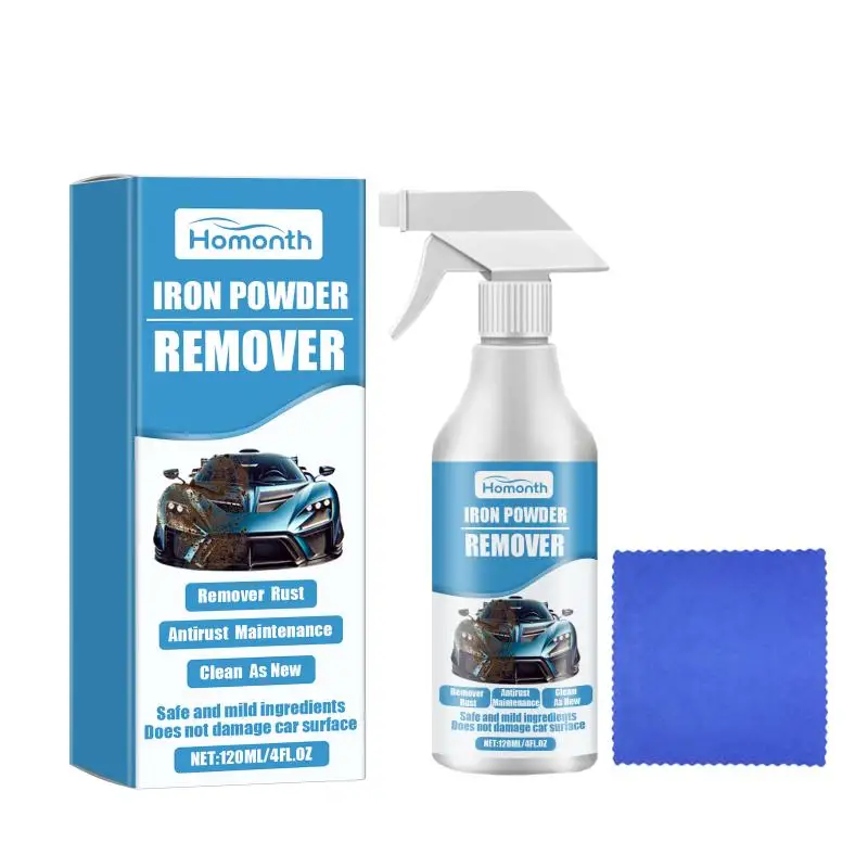Wheels and Paint Iron Powder Remover Spray Car Rust Prevention Cleaning Solution Restores Clean Surfaces for Auto Shops