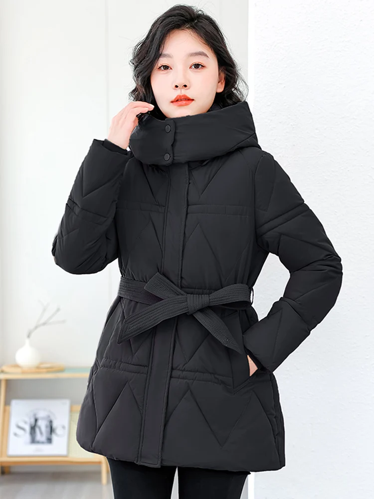 

Женское хлопковое пальто больших размеров с капюшоном, повседневное свободное пальто, зимняя верхняя одежда, полиэфирная ткань, китайский бренд
