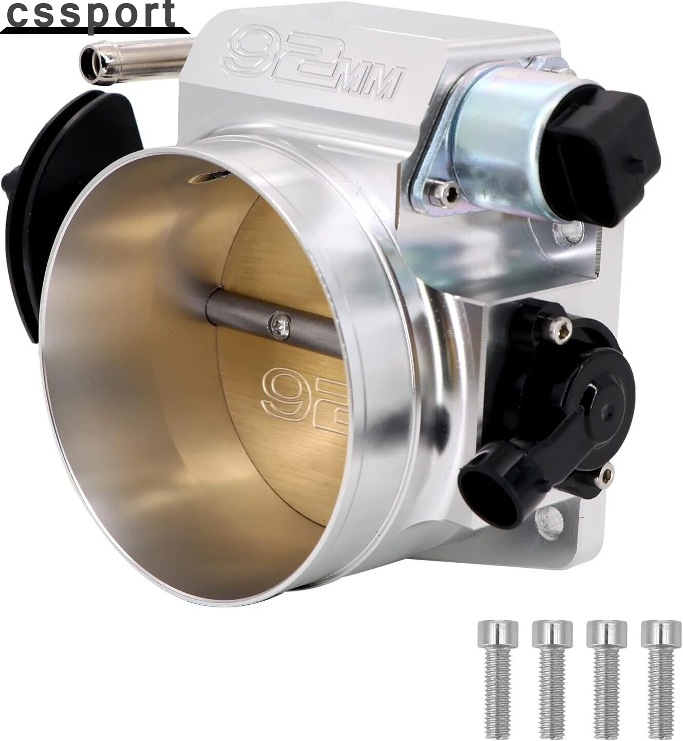 

HRC-6454TB-S Корпус дроссельной заслонки LS, привод 92 мм, кабель DBC TBI, 4 болта, TPS IAC для GM LS1, алюминий