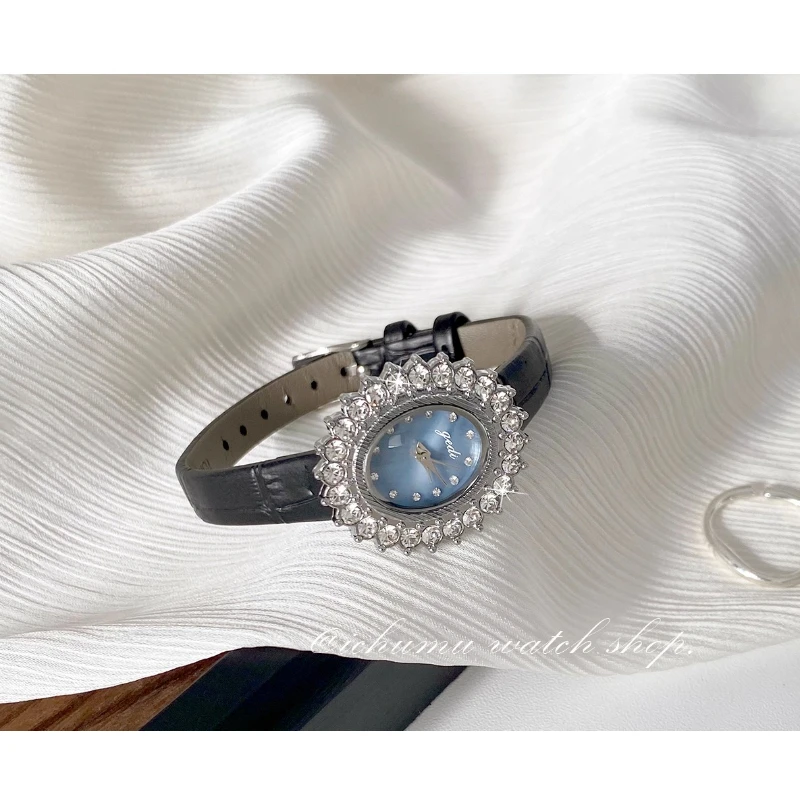 

Luxury Women's Quartz Watch Fashion Diamond Frame Waterproof Clock Exquisite Leather Women's Watch часы женские наручные