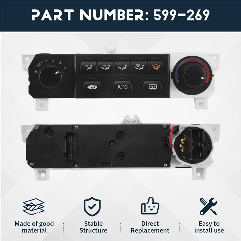 

ABQB-599-269 Air Conditioning Control Panel Switch Button For Honda Odyssey 1999-2004 HVAC Climate Temperature Control Module