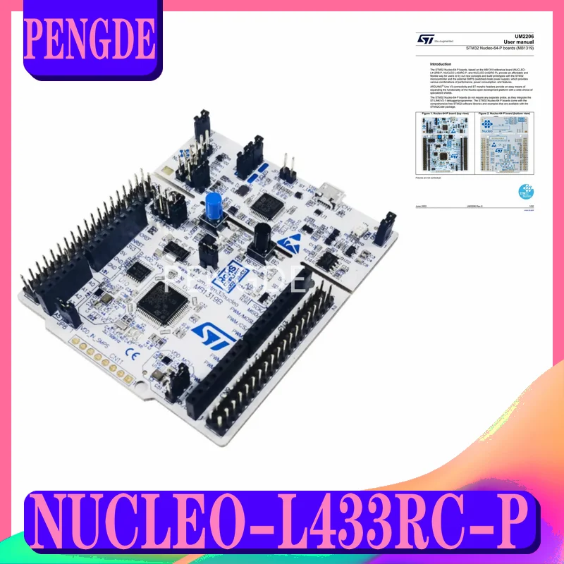 

NUCLEO-L433RC-P STM32 Nucleo-64 development board with STM32L433RCT6P MCU SMPS supports Arduino ST Morpho connectivity