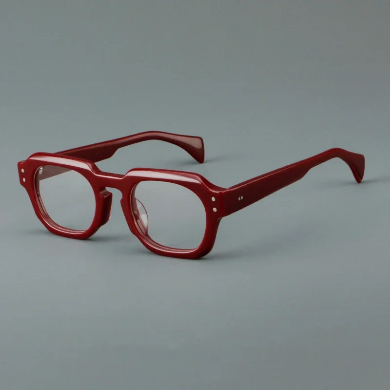 

KIZN Classic Retro Myopia Adult Glasses Prescription Customized Frames For Anti-Blue Acetate The Family Square Eyewear -0.5-6.0