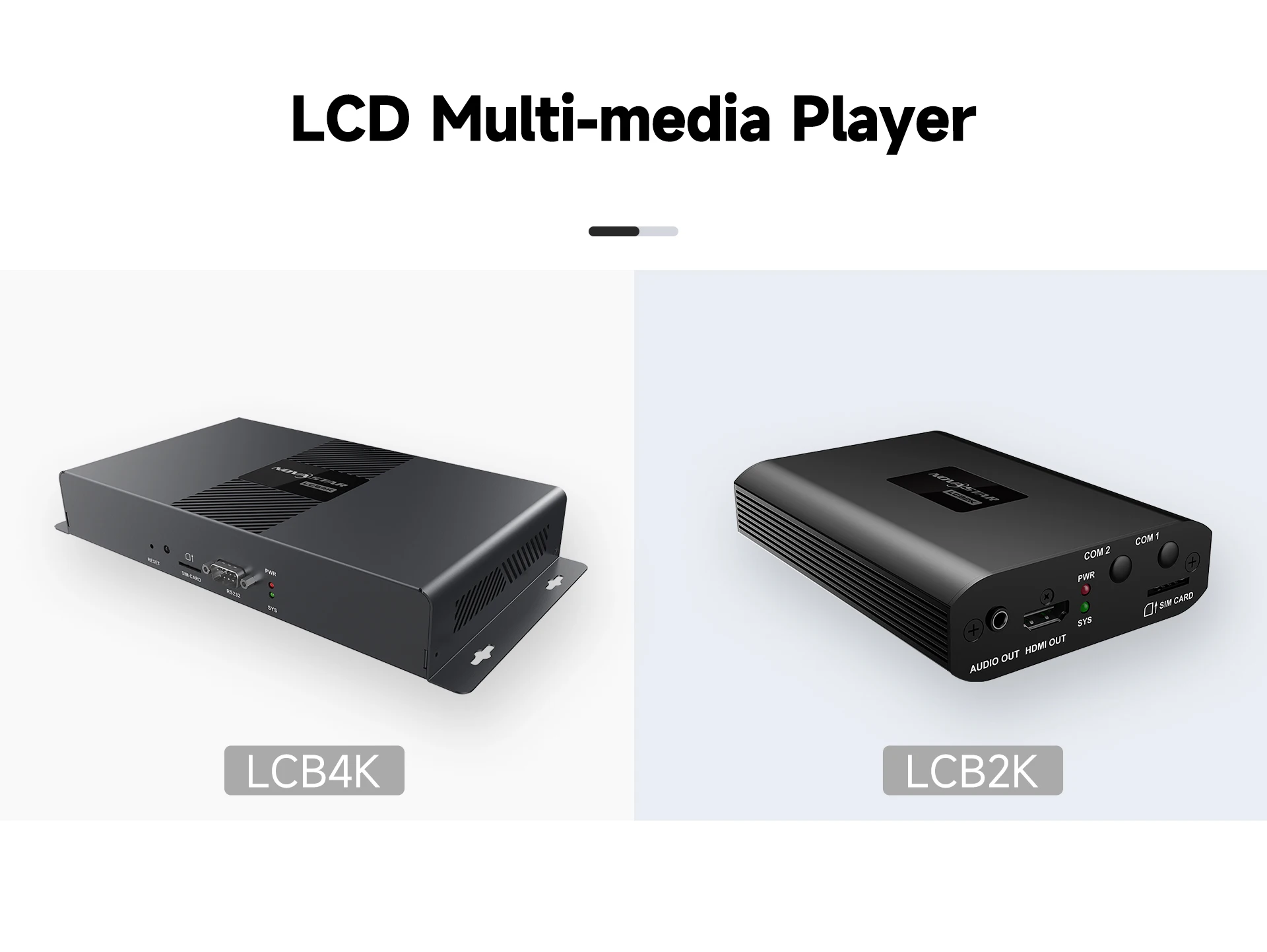 NovaStar LCB4K LCD multimedia player Support 4G/5G modules