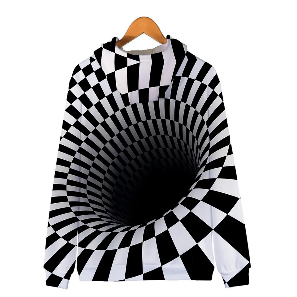 Colorful Spiral Dizzy Pattern Hoodie Men Women Optical Illusion Hoodies Sweatshirt Harajuku Tie Dye Jacket Coat Clothes