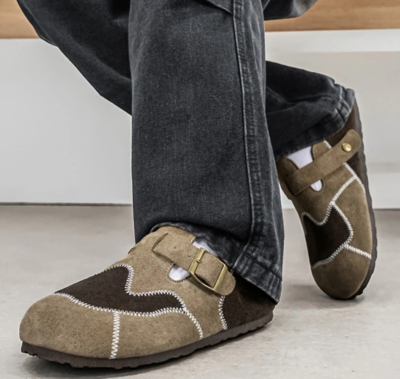 Neue Jugendliche Weichsohlige Lässige Ein-Fuß-Lazy-Schuhe für Herren, Baotou-Herren-Hausschuhe für den Außenbereich – Detail 11