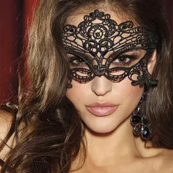 Vrouwen Holle Masker Sexy Cosplay Kant Maskerade Oogmasker Lingerie Halloween Accessoires Koningin Gothic Fetisj Volwassen Feestmaskers