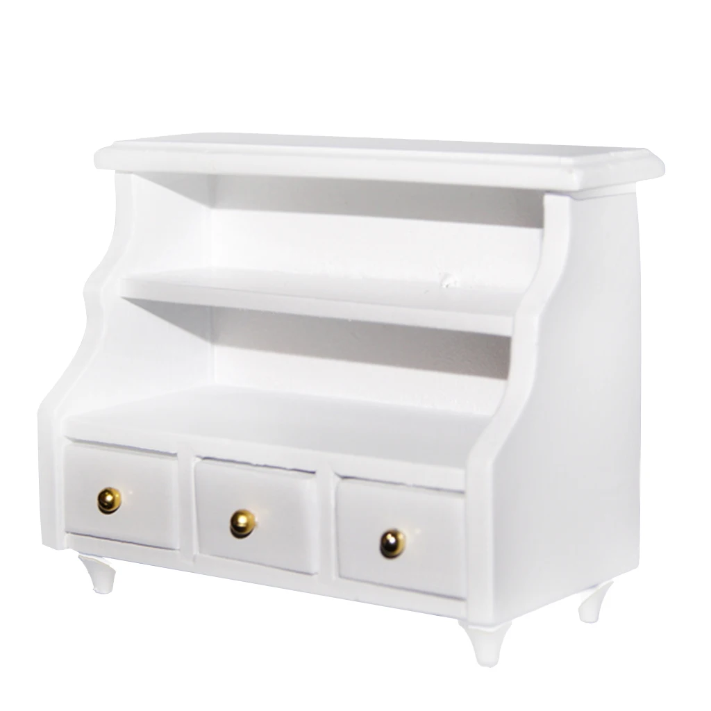 Meubles miniatures pour maison de poupée, armoire de salle de bain, échelle 1 12, rangement de toilettes en bois pour enfants, maison de poupées miniatures