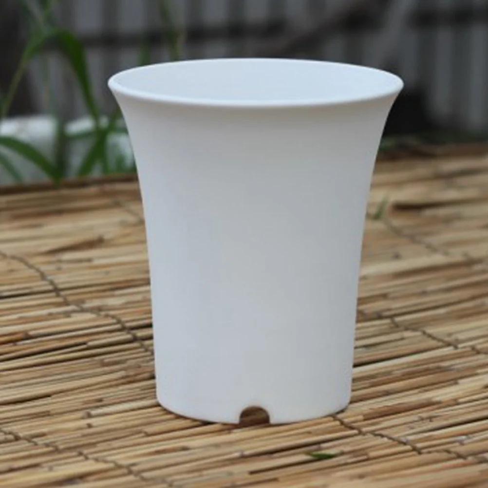 

Plastic Flower Pot Round Extra Succulent Planter For Indoor Home Office Garden Decoration Reusable Lightweight Resin